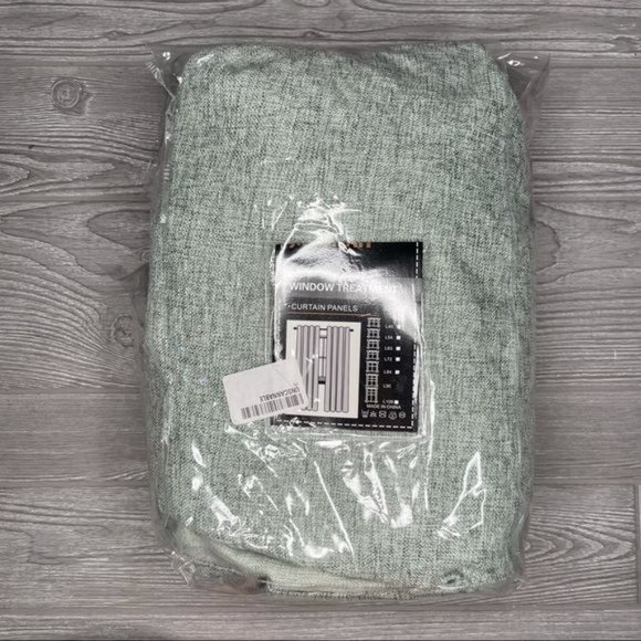 2 new sage green window covers curtains jinchan window treatments - Picture 5 of 8